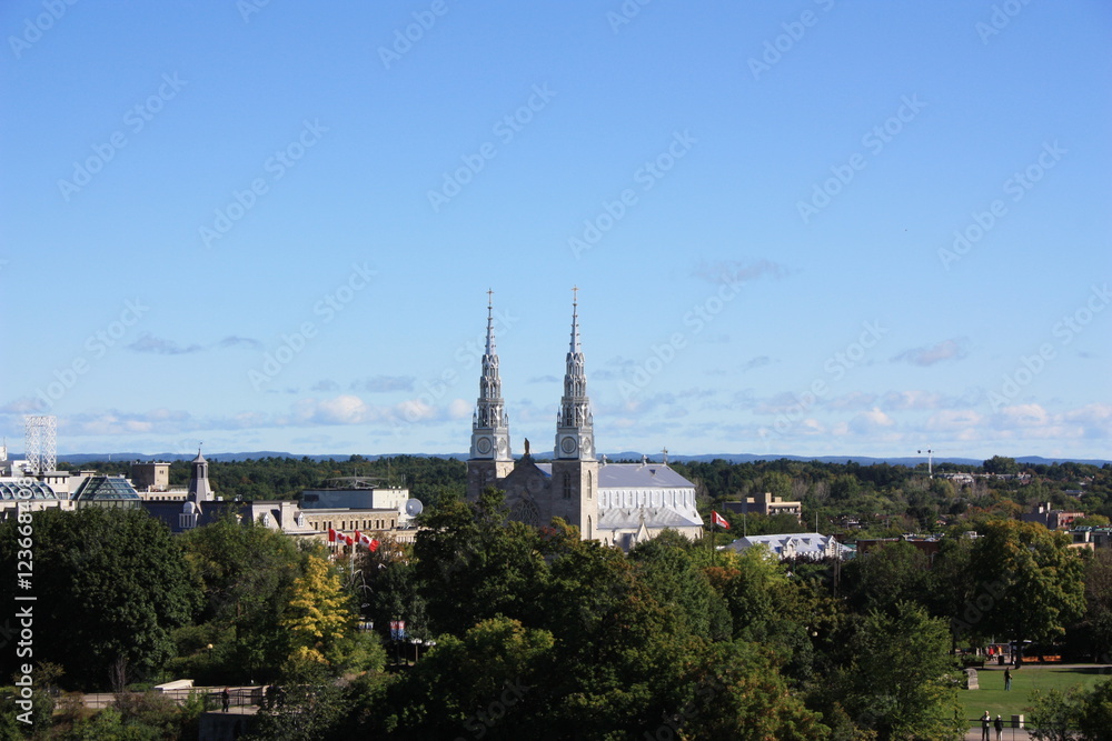 Blick auf Notre-Dame Cathedral Basilica-Ottawa