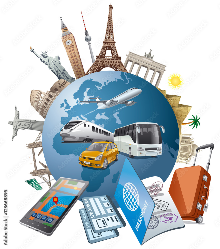  illustration of travel and journey