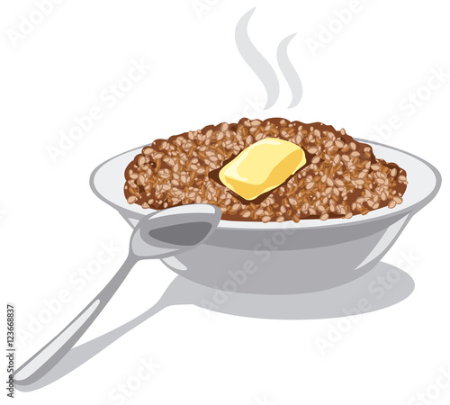 buckwheat porridge with butter