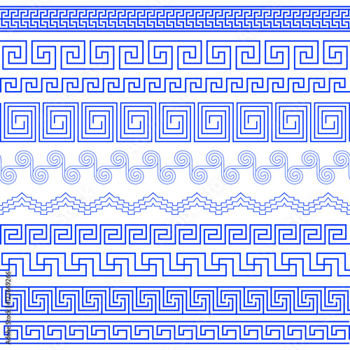 Set of brushes to create the Greek Meander patterns and samples
