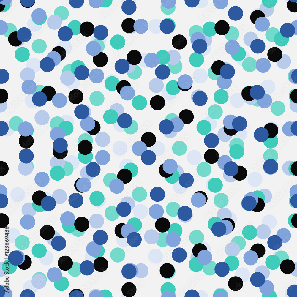 Abstract seamless pattern with bubbles in blue, green and black on white background. Abstract seamless pattern with bubbles in blue, green and black on white background.