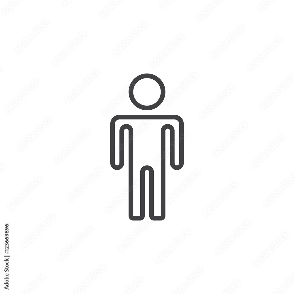 Premium Vector  Stick figure man, isolated, vector