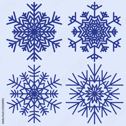 Decorative abstract snowflake. Vector illustration