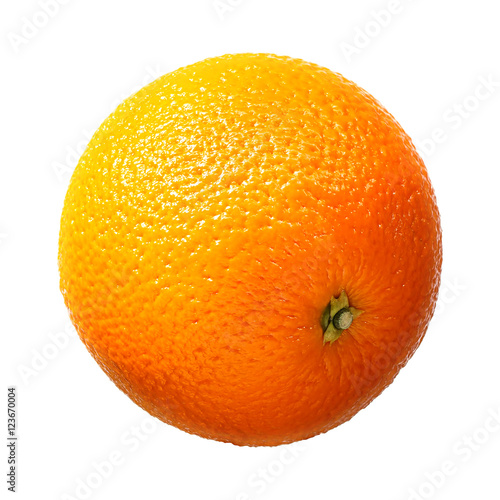 Fresh orange fruit isolated on white background. With clipping path.