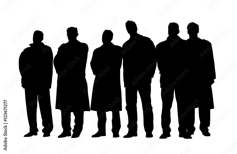 Group of business people in winter coats and jackets at a meeting Group of business people in winter coats and jackets at a meeting