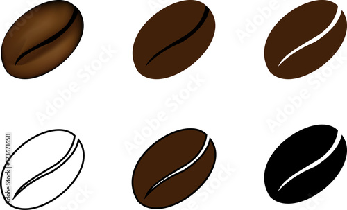 coffee bean,  Vector illustration