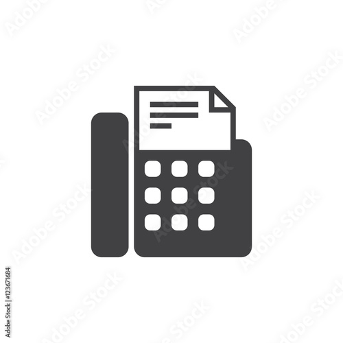 fax machine icon vector, telefax solid logo illustration, pictogram isolated on white