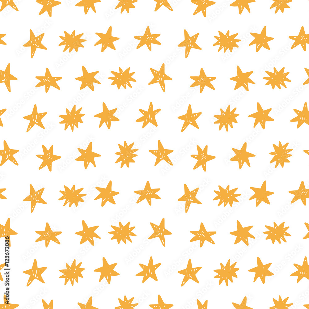 Hand Drawn Stars Modern Seamless Pattern Background Hand Drawn Stars Modern Seamless Pattern Background