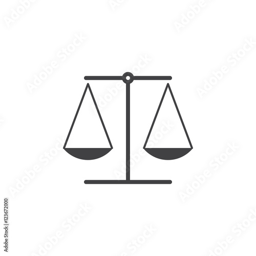 Law symbol. Scales icon vector, libra solid logo illustration, pictogram isolated on white