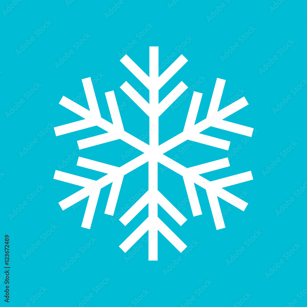 Vector isolated Snowflake Icon . Christmas symbol on background. Vector isolated Snowflake Icon . Christmas symbol on background.