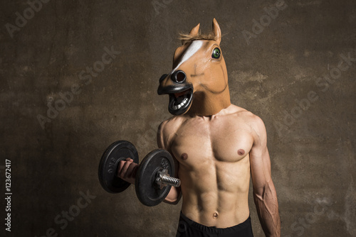 fitness horseface training something muscles