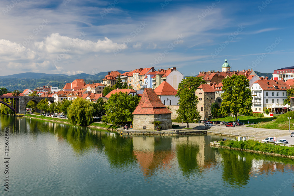 Maribor old town view, Slovenia.