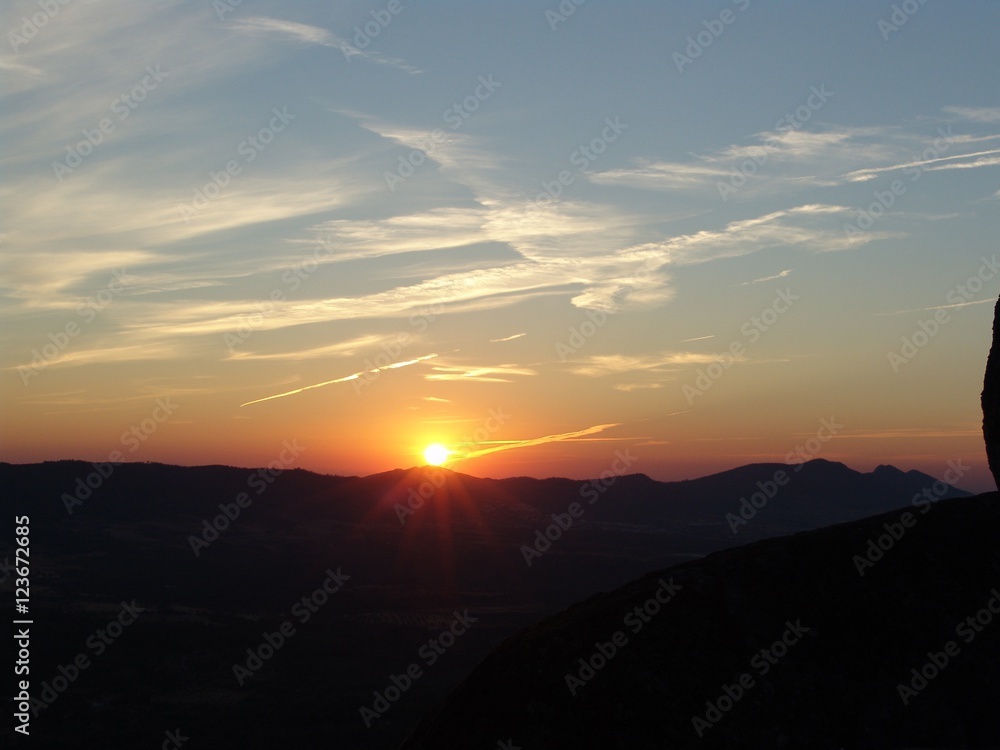 Sunrise on the mountains