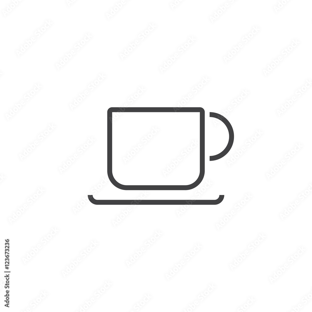 Cup line icon, outline vector logo illustration, linear pictogram isolated on white Cup line icon, outline vector logo illustration, linear pictogram isolated on white