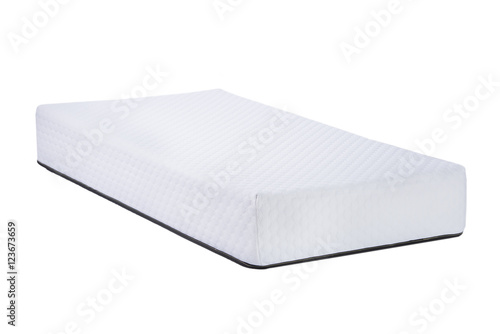 Orthopedic soft mattress for sleeping isolated on white background