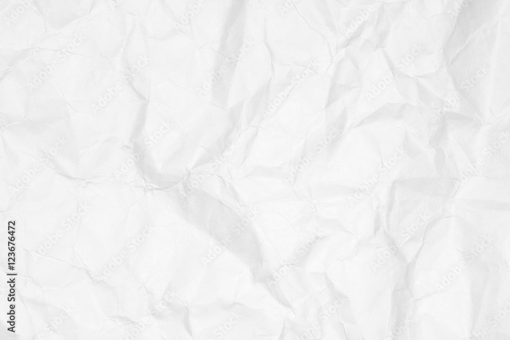 Fotka „Crumpled white paper texture or white paper background for design  with copy space for text or image.“ ze služby Stock | Adobe Stock