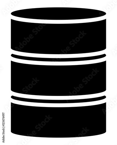 Barrel shape silhouettes. Simple 3d barrel icons.