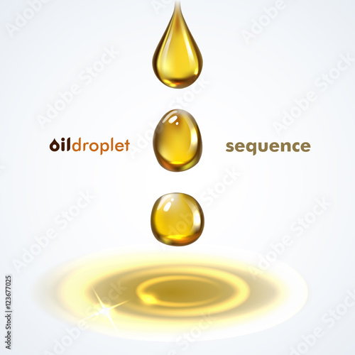 Obraz na płótnie Oil droplet vector sequence w salonie
