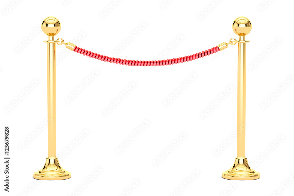 barrier rope, 3D rendering