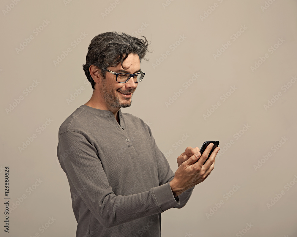 Man with a smartphone.