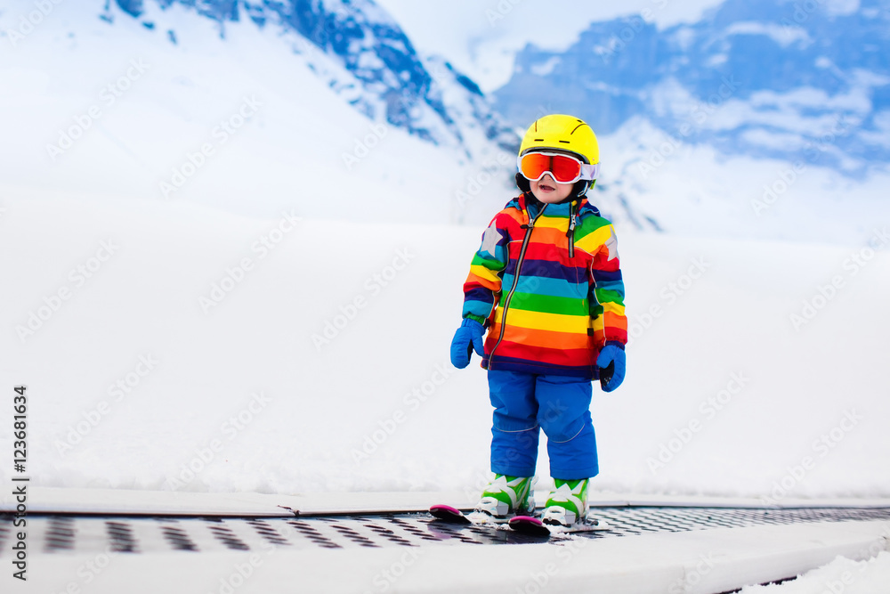Child in ski school Child in ski school