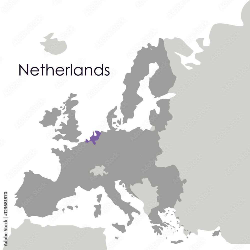 Netherlands map icon. Europe nation and government theme. Isolated design. Vector illustration