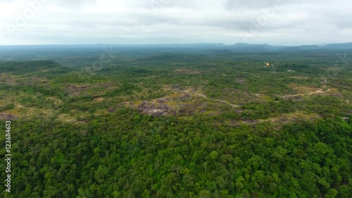 aerial view of Chanadai  in Pha Tame National Park , Khong Chiam, Ubon Ratchathani, Thailand photo