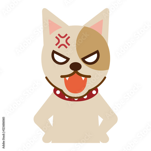 怒る犬