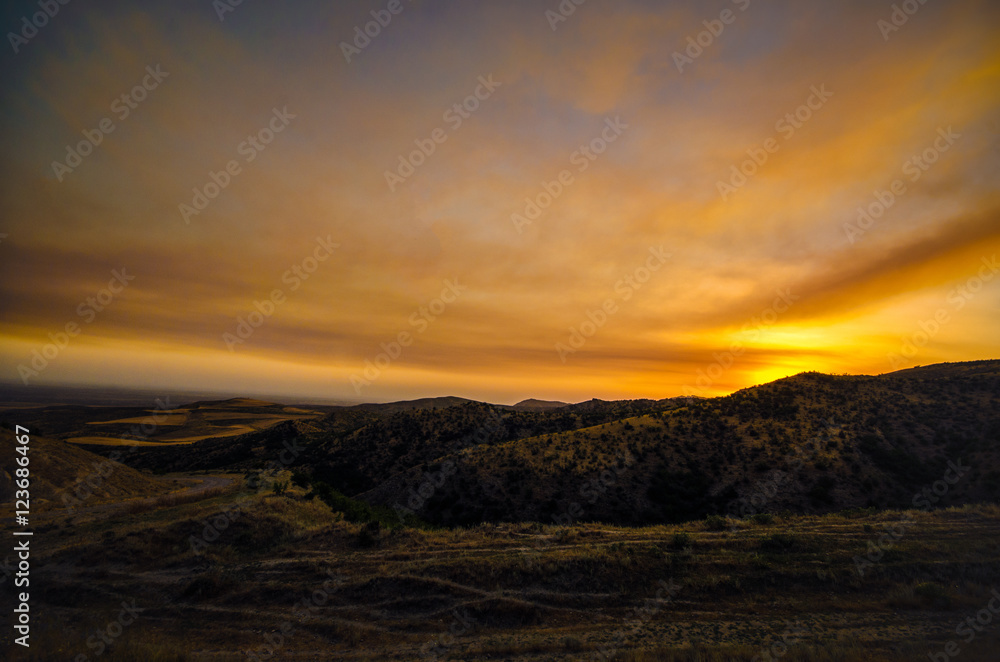 Sunset at the mountains