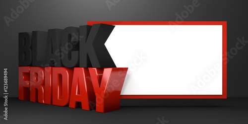 black friday 3d render blac...