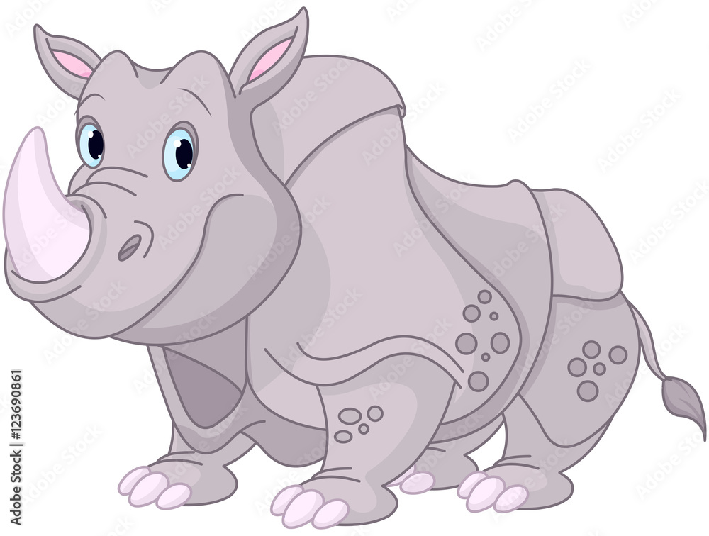 Fototapeta premium Cute Rhino