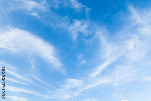 windy weather cloud on natural blue background