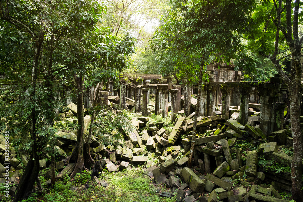 Beng Mealea temple, ruins in the middle of jungle, Siem Reap, Cambodia Beng Mealea temple, ruins in the middle of jungle, Siem Reap, Cambodia