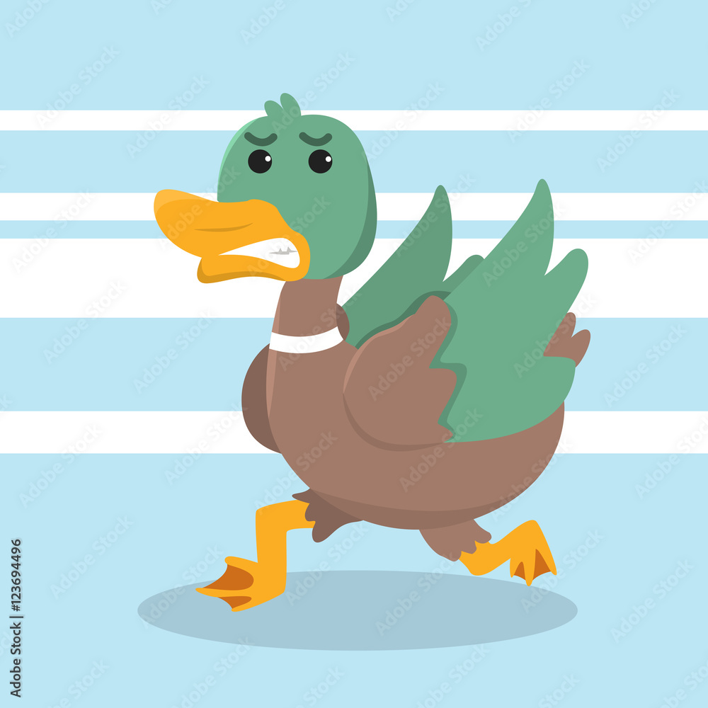 duck running vector illustration design vector de Stock Adobe Stock