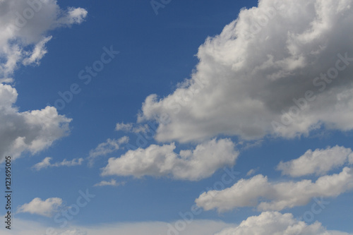 Blue sky with cloud close up
 photo