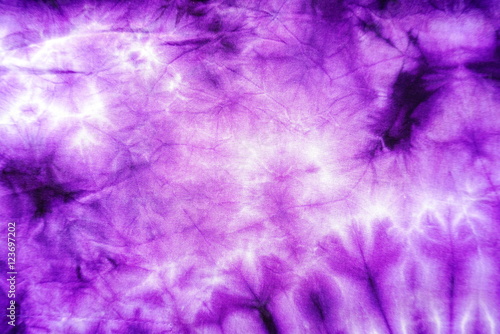 colorful purple tie dye fabric pattern texture for background