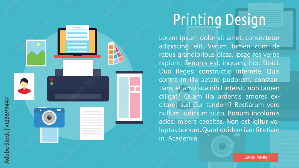 Printing Design Conceptual Banner. Printing Design Conceptual Banner.