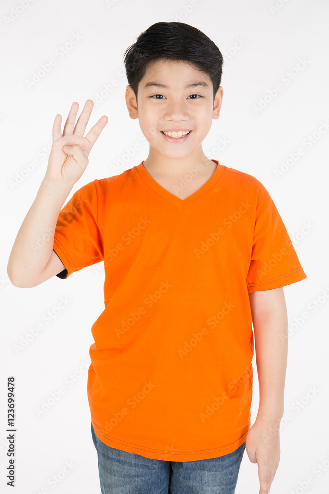 Photo of adorable young happy asian boy looking at camera Photo of adorable young happy asian boy looking at camera