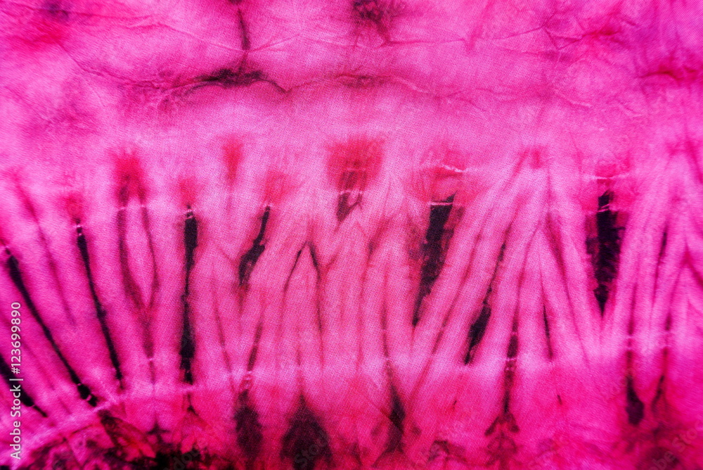 Fototapeta premium colorful pink tie dye fabric pattern texture for background