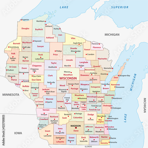 wyoming administrative map photo