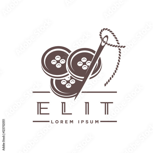 tailor needlework logo, emblems .Vector design template