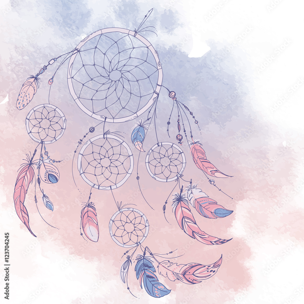 Dreamcatcher Set Of Ornaments Feathers And Beads Native American Indian Dream Catcher Traditional Symbol Feathers And Beads On White Background Color Rose Quartz Serenity Stock イラスト Adobe Stock Dreamcatcher Set Of Ornaments Feathers And Beads Native American Indian Dream Catcher Traditional Symbol Feathers And Beads On White Background Color Rose Quartz Serenity Stock イラスト Adobe Stock