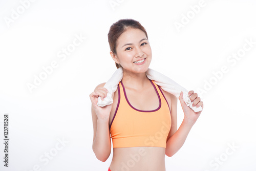 Fitness woman doing stretching exercise