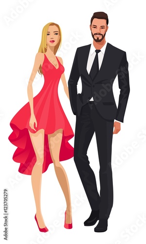 men in suits and women