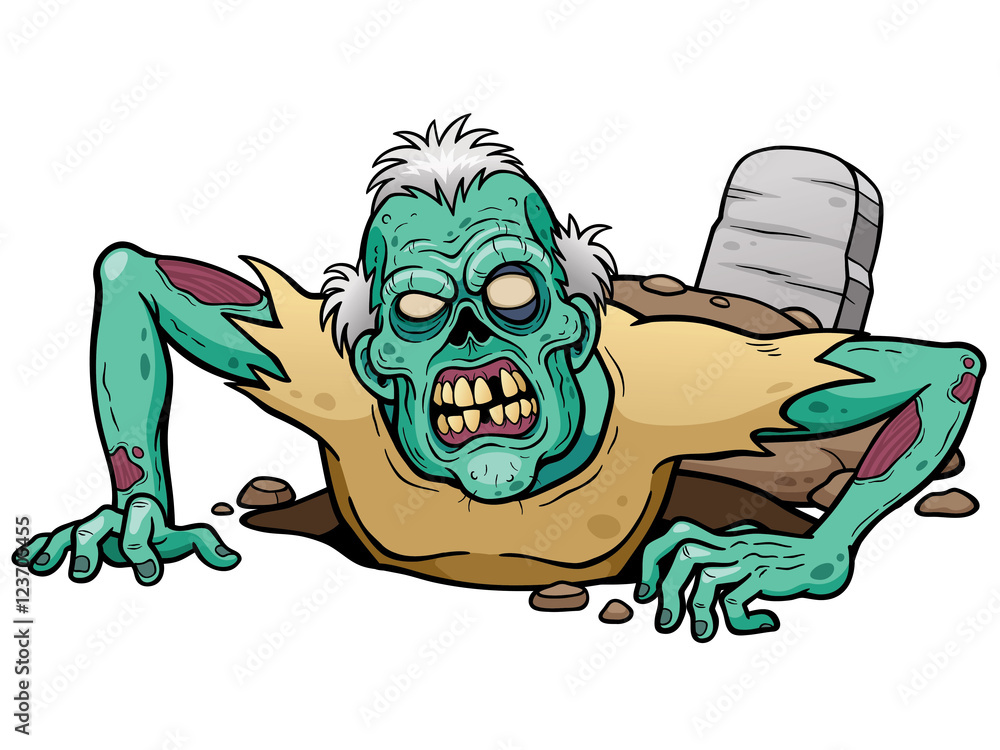 Vector Illustration Of Cartoon Zombie Stock Vector Adobe Stock