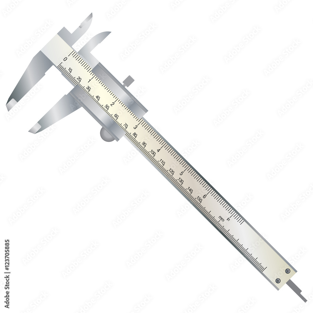 Vernier caliper isolated on white background. Construction tool. Vernier caliper isolated on white background. Construction tool.