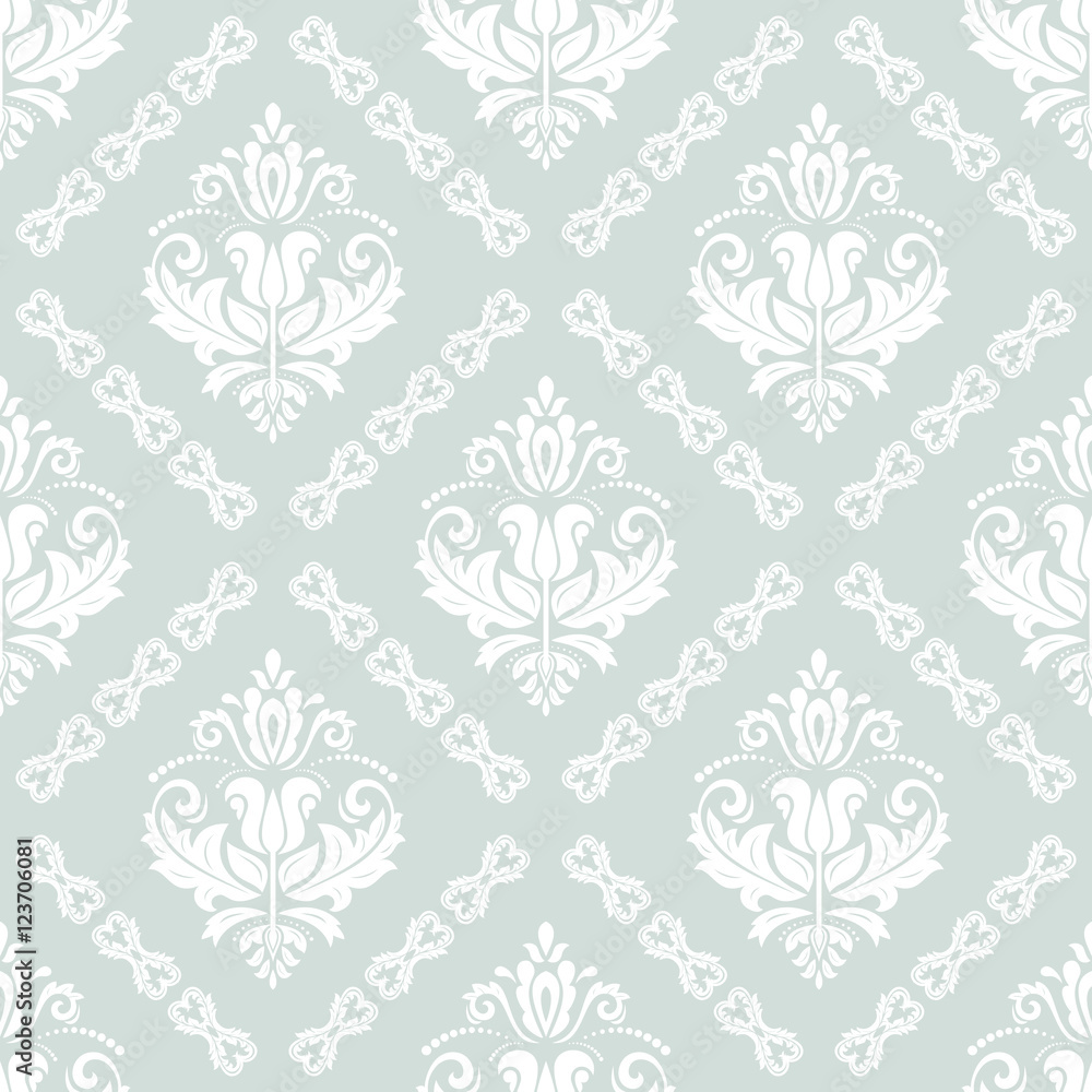 Seamless classic vector light blue and white pattern. Traditional orient ornament Seamless classic vector light blue and white pattern. Traditional orient ornament