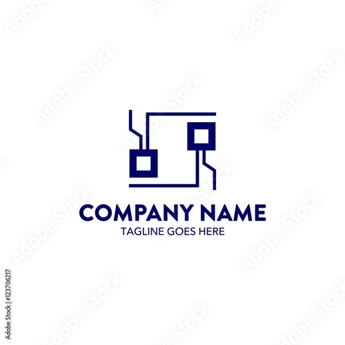 Computer And Network Logo Template