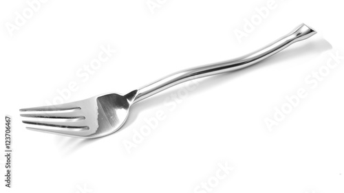 beautiful fork  Stainless steel isolated