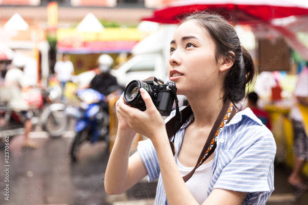 Young asian lady travel